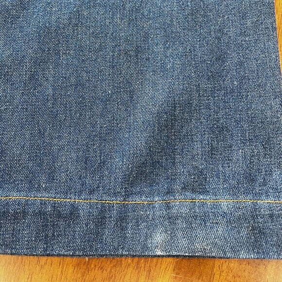 High Rise Dark Wash Wide Leg Cropped Jeans Modern Vintage Aesthetic Sz S - Picture 5 of 12